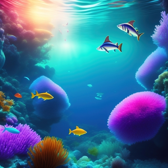 Online Photo Enhancer, Sea, Body Of Water, Seawater, Reef, Underwater