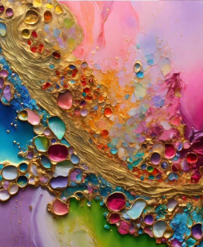 Organism, Pink, Liquid, Art Paint, Art, Aqua