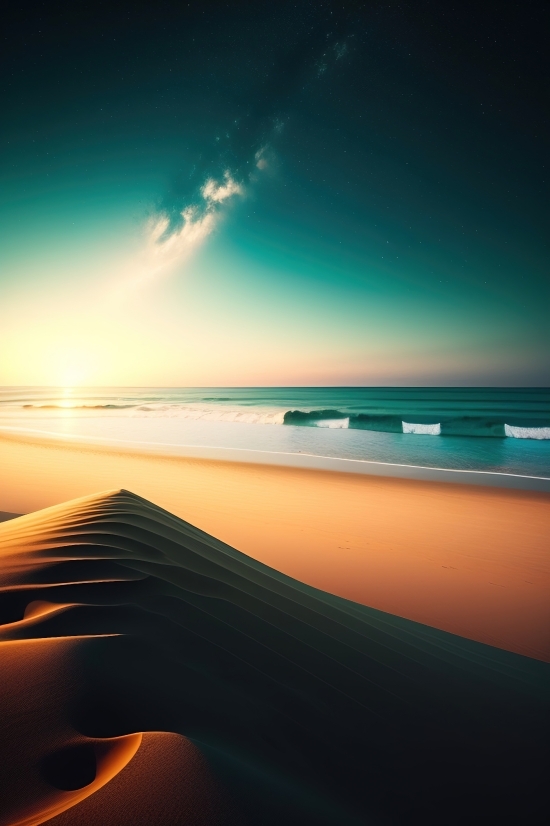 Pixray Text2image, Pixray Text2image, Dune, Light, Sea, Wallpaper