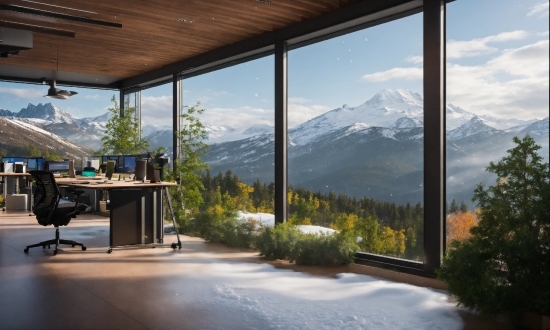 Plant, Cloud, Mountain, Property, Sky, Window