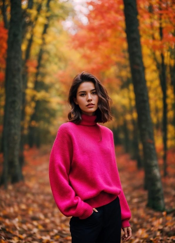 Pond Stock Footage, Portrait, Park, Person, Autumn, Happy