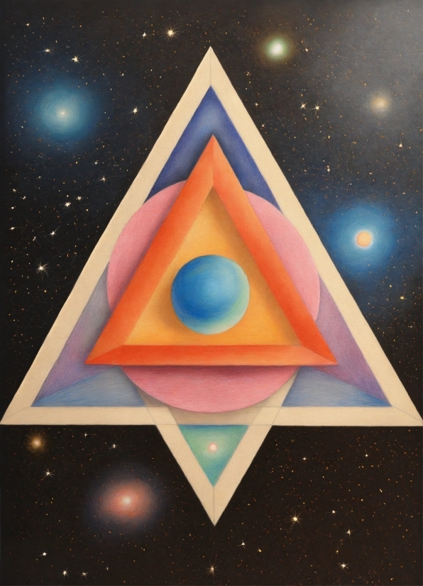 Royalty Free Psychedelic Video, Sky, Triangle, Art, Astronomical Object, Star