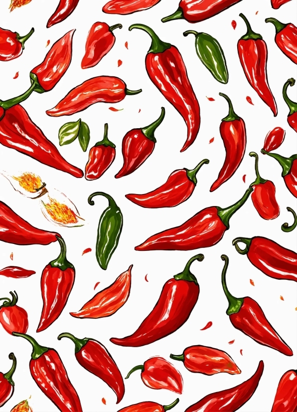 Royalty Free Stock Media, Pattern, Sweet Pepper, Floral, Design, Decorative