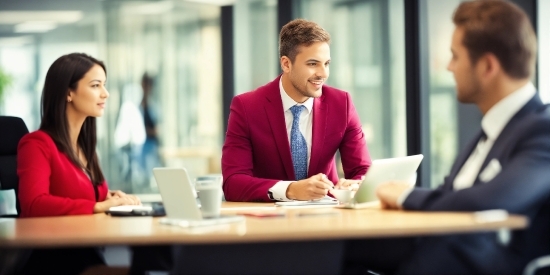 Short Video Free Copyright, Table, Smile, Coat, Laptop, Tie