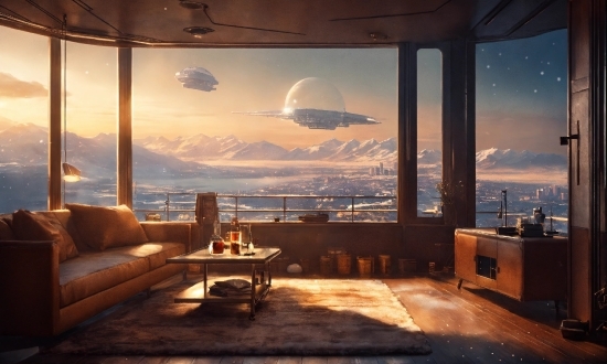 Sky, Furniture, Property, Cloud, Building, Couch