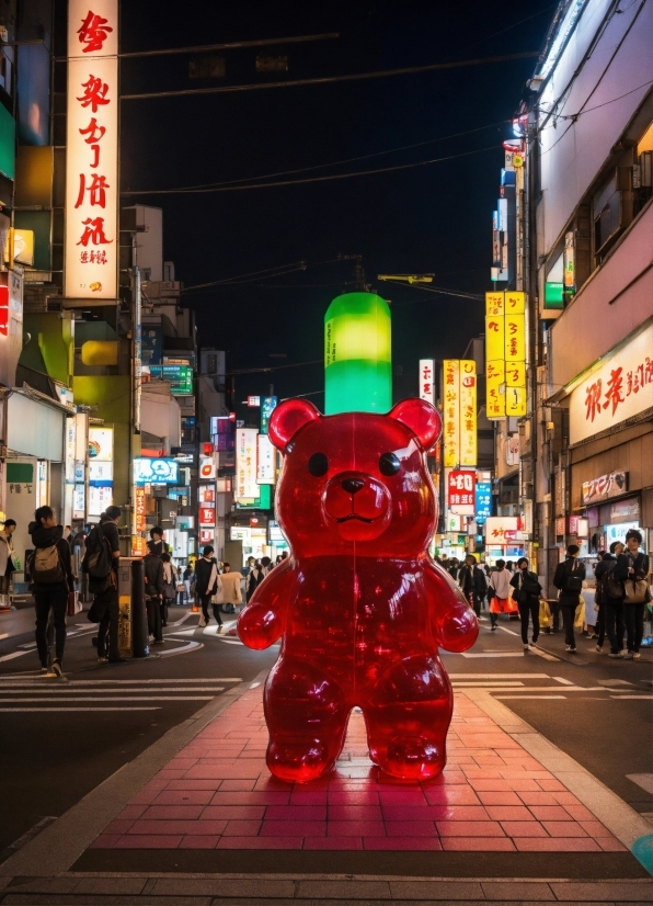 Slow Motion Stock Video, Mascot, Plaza, Street, City, People