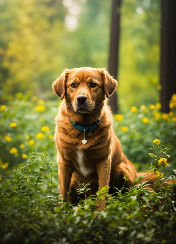 Snow Falling Stock Video, Golden Retriever, Retriever, Dog, Pet, Canine