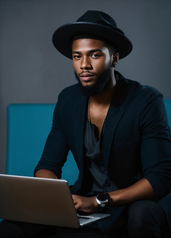 Stock Image Video, Hat, Laptop, Fedora, Flash Photography, Sleeve