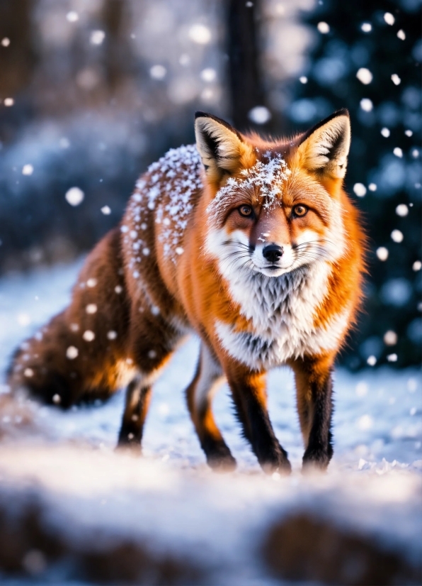 Students Stock Video, Red Fox, Fox, Canine, Snow, Winter