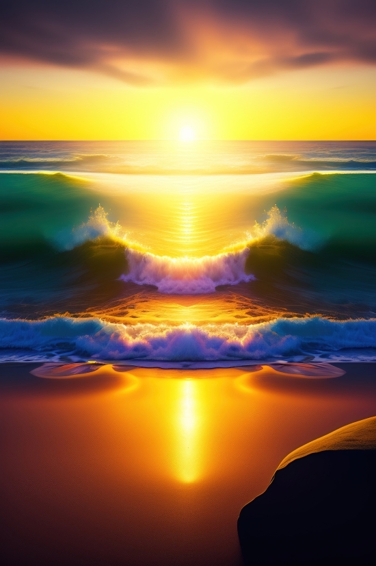 Text Prompt To Image, Text Prompt To Image, Sun, Star, Sunset, Sea