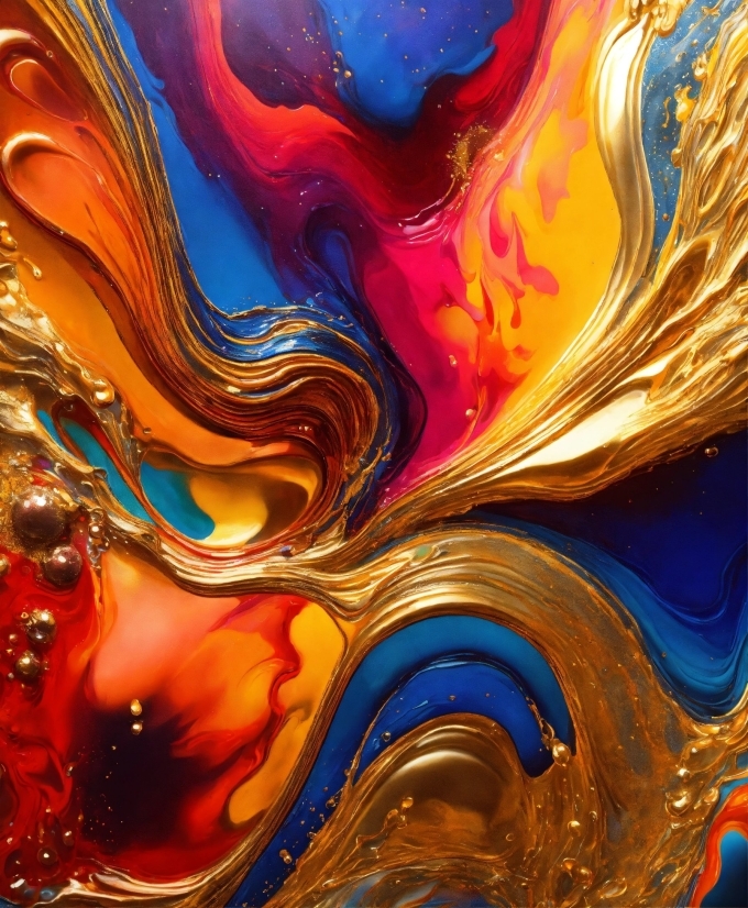 Thunder Stock Video, Colorfulness, Liquid, Fluid, Orange, Art Paint