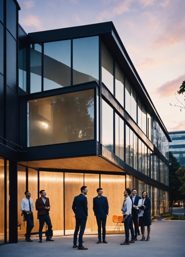 Trousers, Sky, Cloud, Building, Shade, Urban Design