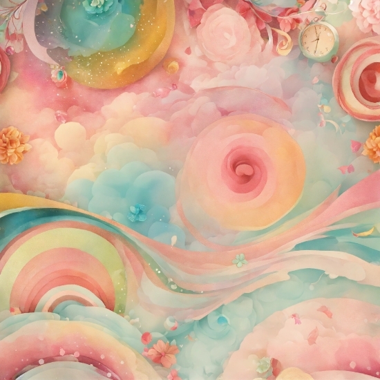 Video Loops Background, White, Pink, Art, Aqua, Paint