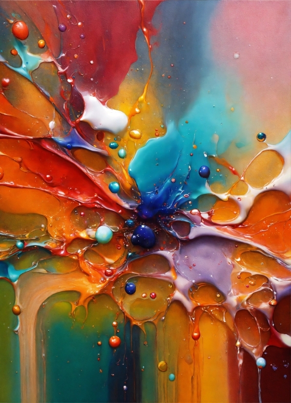 Water, Liquid, Light, Orange, Organism, Paint