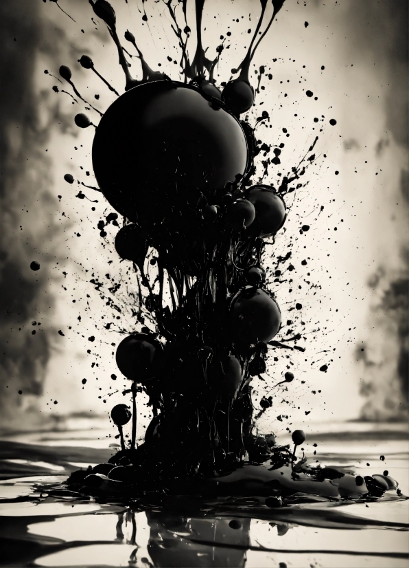 Water, Liquid, World, Black, Fluid, Blackandwhite