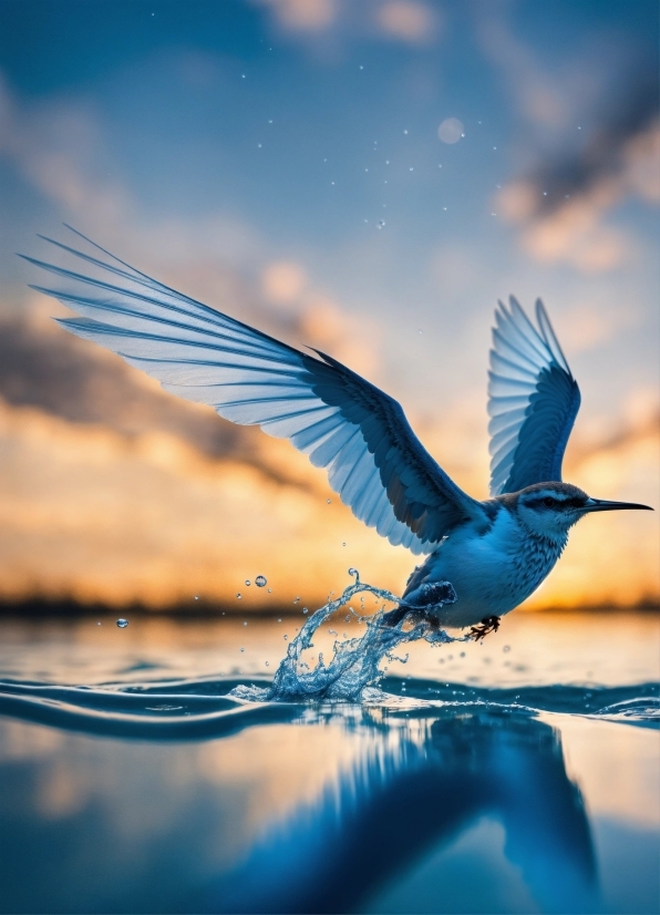 After Effects Stock Animation, Water, Sky, Bird, Blue, Cloud