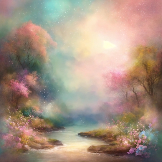 Ai Album Cover Generator, Atmosphere, Plant, Cloud, Paint, Natural Landscape