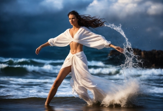 Ai Colour Portrait, Water, Cloud, Sky, People In Nature, Flash Photography