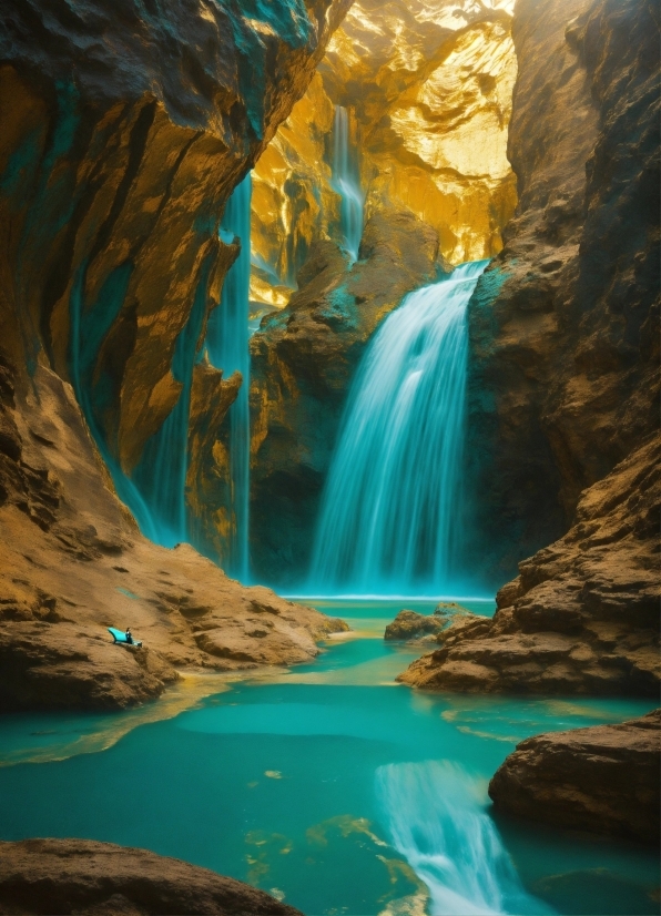 Ai Composite Photo, Water, Water Resources, Light, Mountain, Natural Landscape