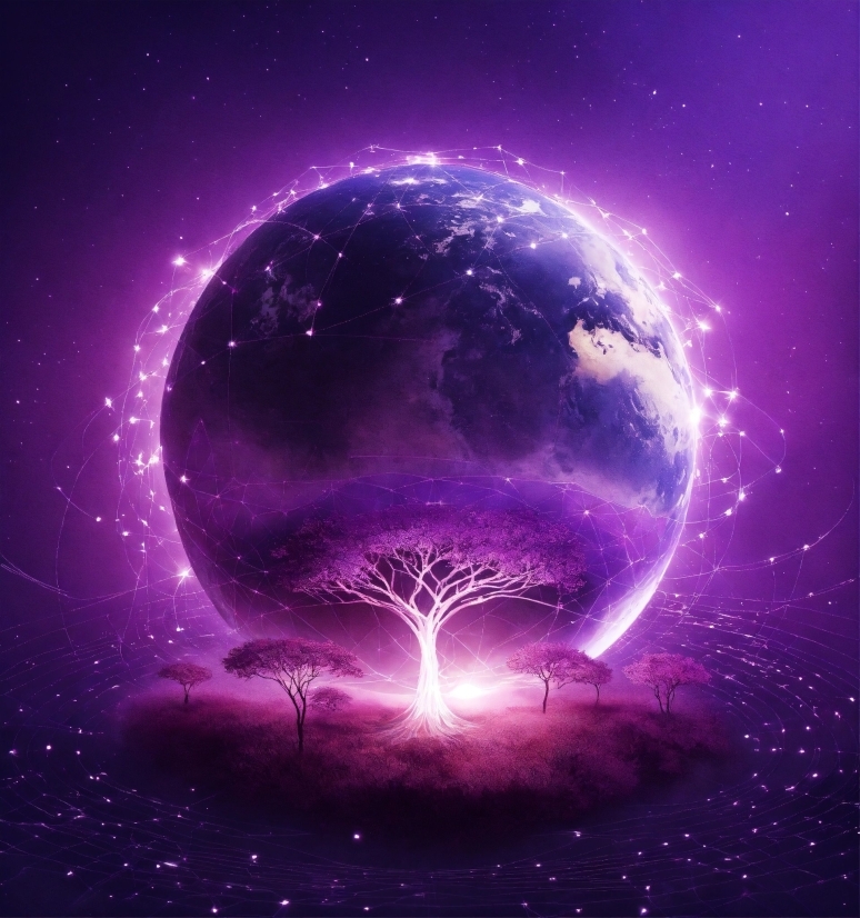 Ai Drawing Generator From Text, Atmosphere, Purple, World, Natural Environment, Organism