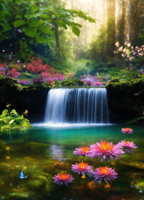 Ai Picture To Drawing, Water, Plant, Flower, Water Resources, Light