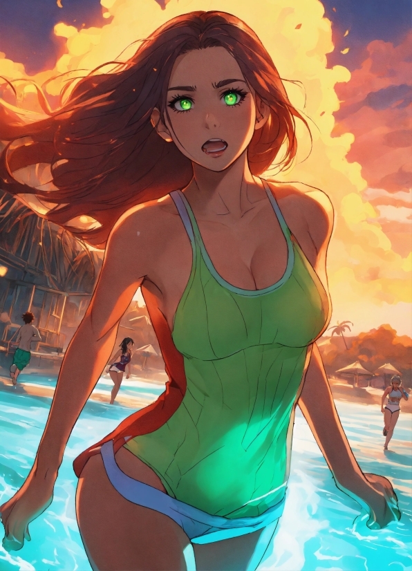 Ai Video Upscale Reddit, Hair, Hairstyle, One-piece Swimsuit, Thigh, Swimwear