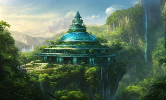 Anime Short Clips Download, Cloud, Sky, World, Botany, Temple