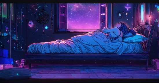 Anime Wallpaper Computer, Purple, Entertainment, Couch, Violet, Performing Arts