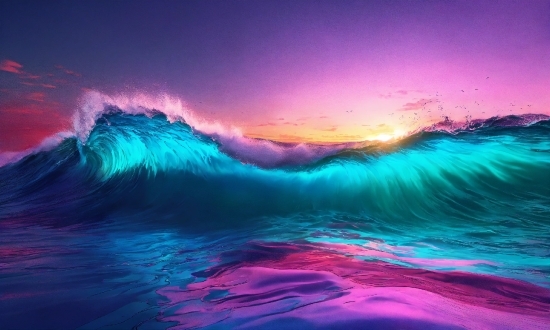 Atmosphere, Water, Liquid, Purple, Natural Landscape, Wind Wave