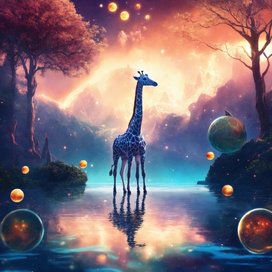 Banner Hd Background, Atmosphere, Giraffidae, Giraffe, World, Vertebrate