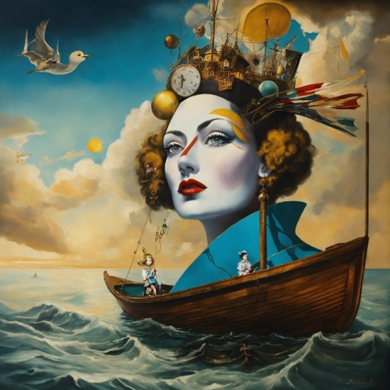 Best Stock Illustration Sites, Boat, Water, Art, Painting, Lipstick