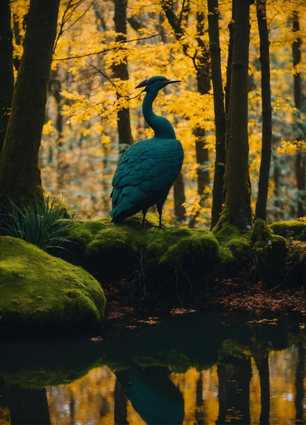 Bird, Plant, Water, Leaf, Tree, Branch