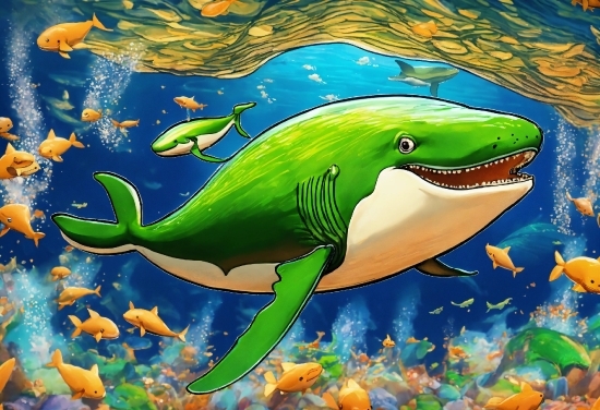 Birthday Clipart Free, Water, Fin, Natural Environment, Cartoon, Underwater