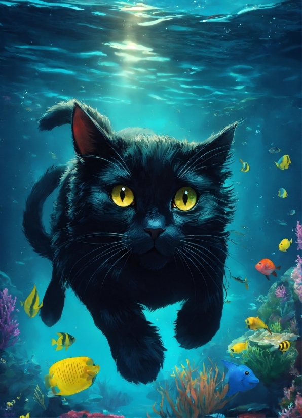 Birthday Wallpaper Background, Cat, Water, Vertebrate, Azure, Nature