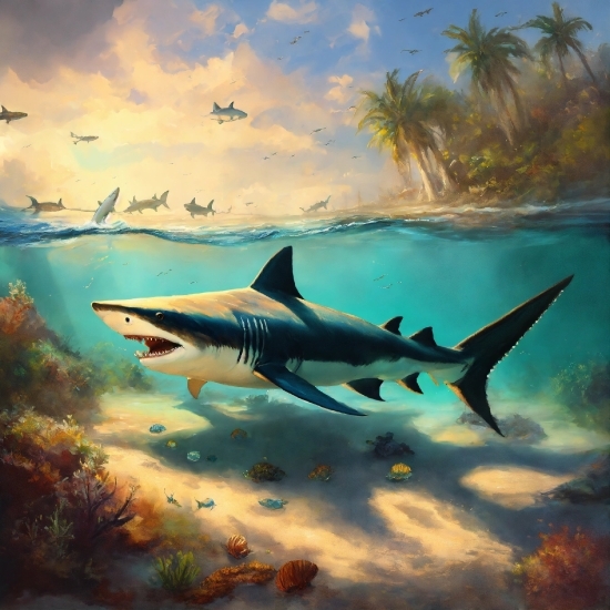 Birthday Wishes Background Hd, Water, Sky, Requiem Shark, Cloud, Shark