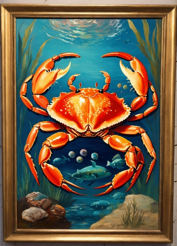 Bright Desktop Wallpaper, Picture Frame, Arthropod, Paint, Crab, Painting