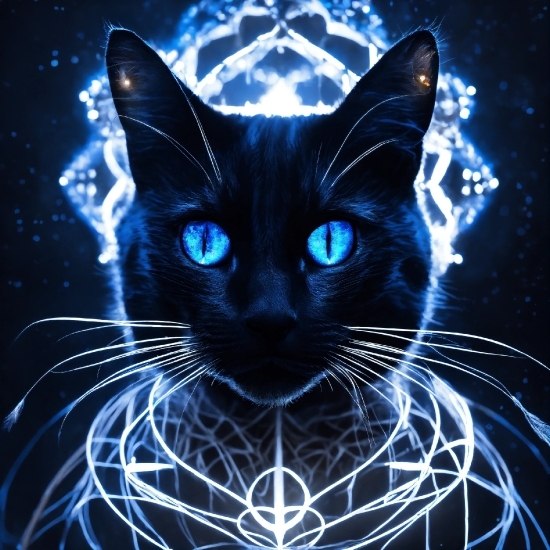 Cat, Blue, Light, Carnivore, Felidae, Organism