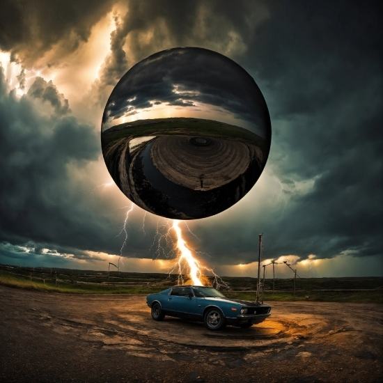 Cloud, Sky, Atmosphere, Car, Vehicle, Automotive Lighting