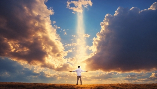 Cloud, Sky, Atmosphere, People In Nature, Azure, Flash Photography