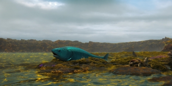 Cloud, Sky, Natural Environment, Water, Fin, Fish