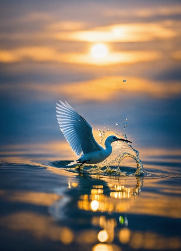 Cloud, Water, Sky, Bird, Atmosphere, Liquid