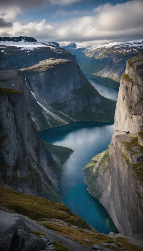 Cloud, Water, Sky, Mountain, Natural Landscape, Azure