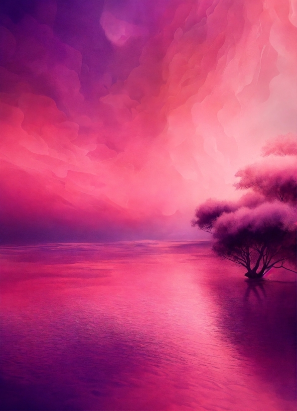 Cloud, Water, Sky, Purple, Afterglow, Natural Landscape