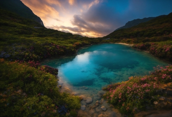 Cloud, Water, Sky, Water Resources, Plant, Mountain