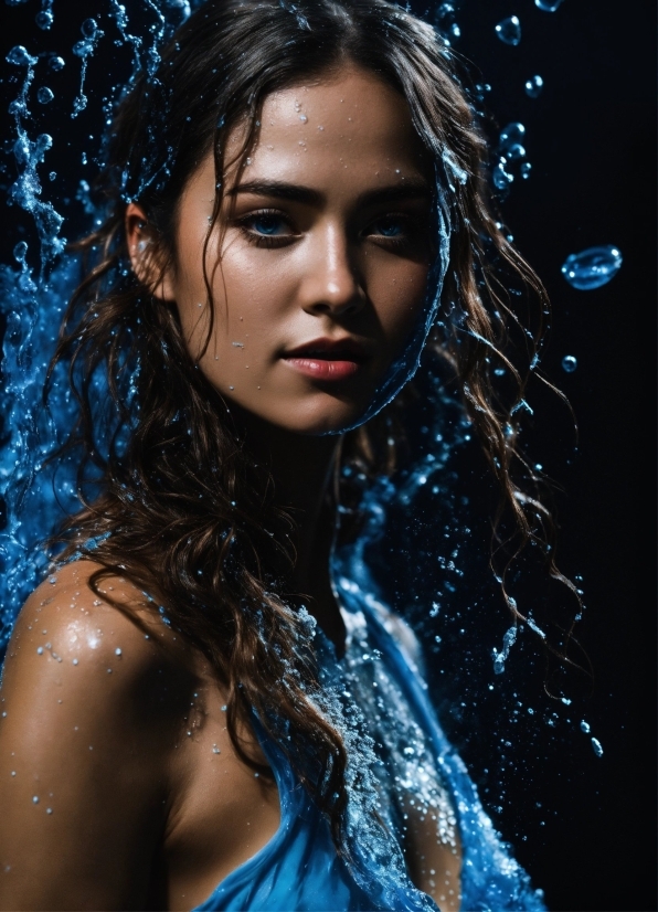 Completely Free Stock Footage, Hair, Lip, Water, Blue, Azure