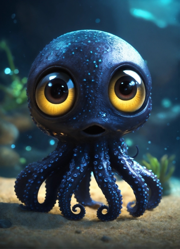 Cool Anime Characters Wallpaper, Eye, Azure, Marine Invertebrates, Organism, Cephalopod