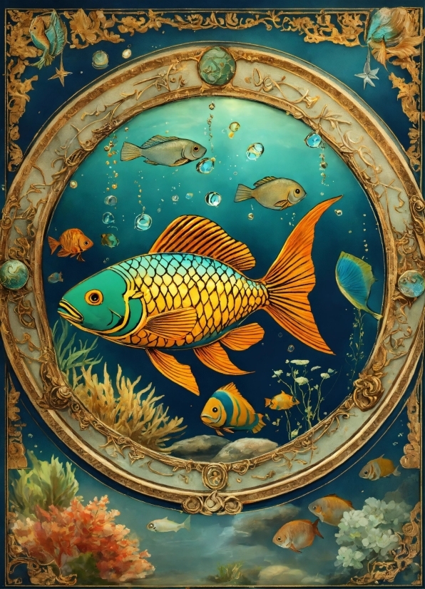 Cool Mountain Wallpapers, Organism, Fin, Fish, Painting, Art