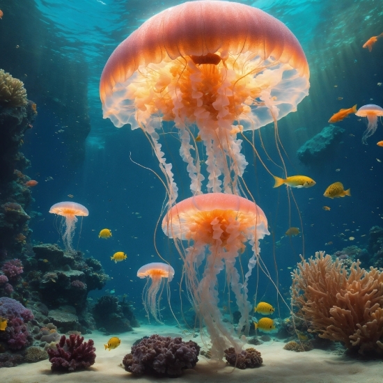 Cool Photos Wallpaper Download, Water, Light, Marine Invertebrates, Jellyfish, Natural Environment