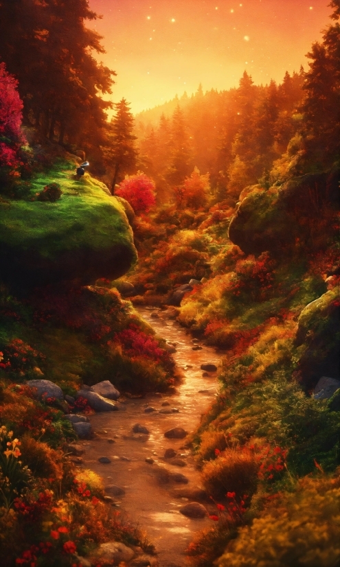 Copyright Free Anime Clips, Plant, Ecoregion, Light, Nature, Natural Landscape