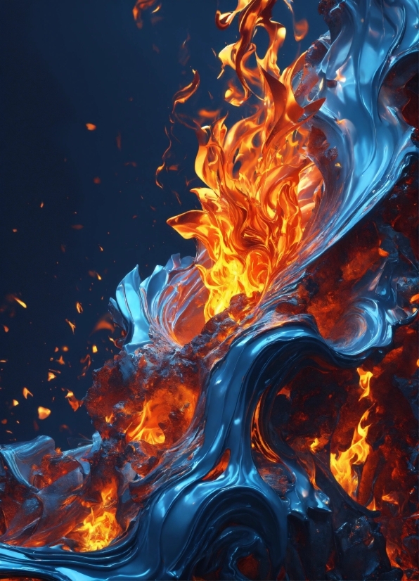 Copyright Free Video Without Watermark, Water, Fluid, Liquid, Art, Flame